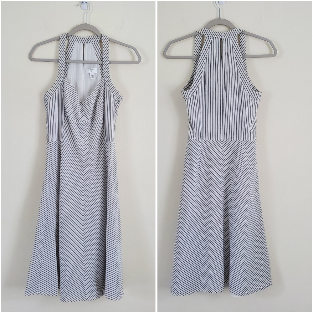 LOFT 100% Cotton Halter Dress